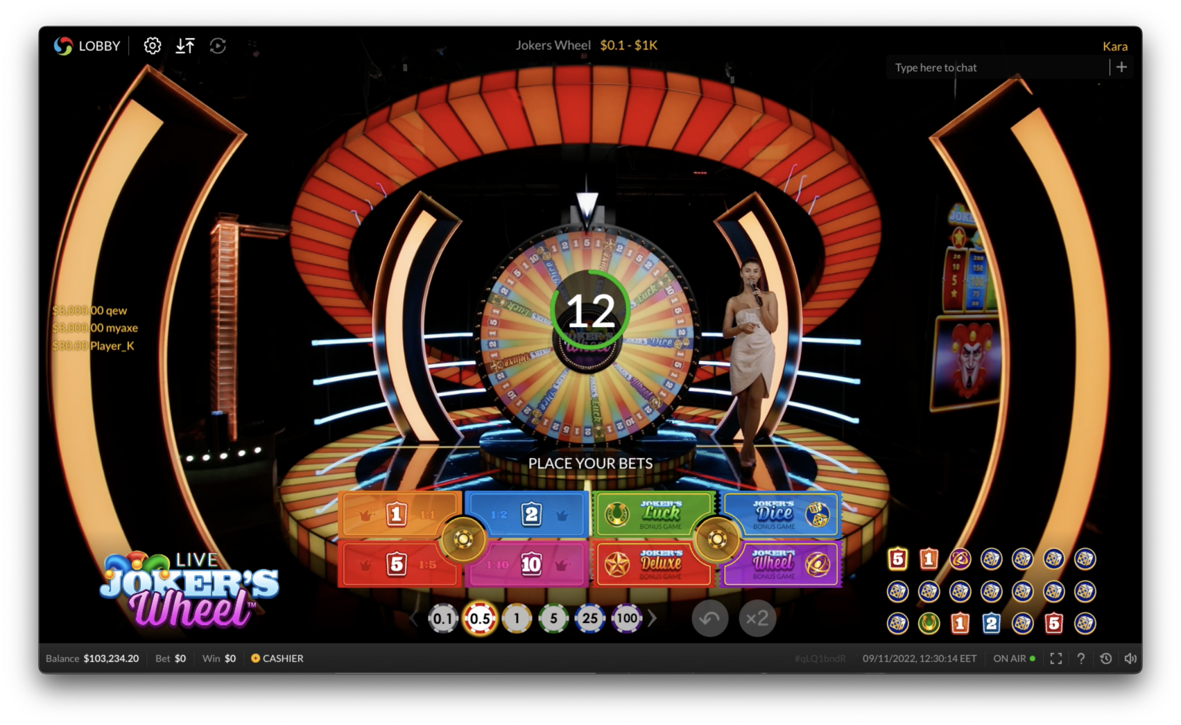 Τροχός Wheel live