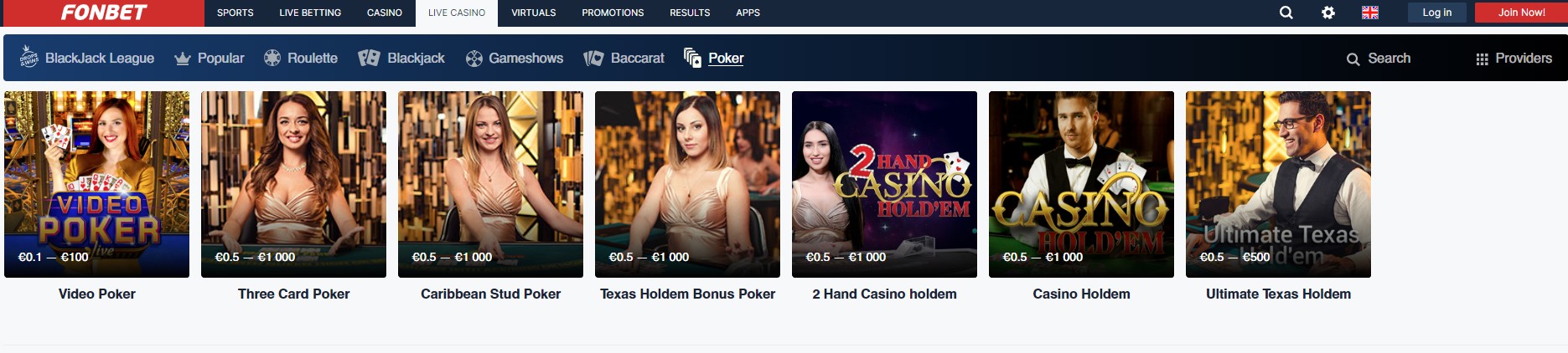 FONBET CASINO poker